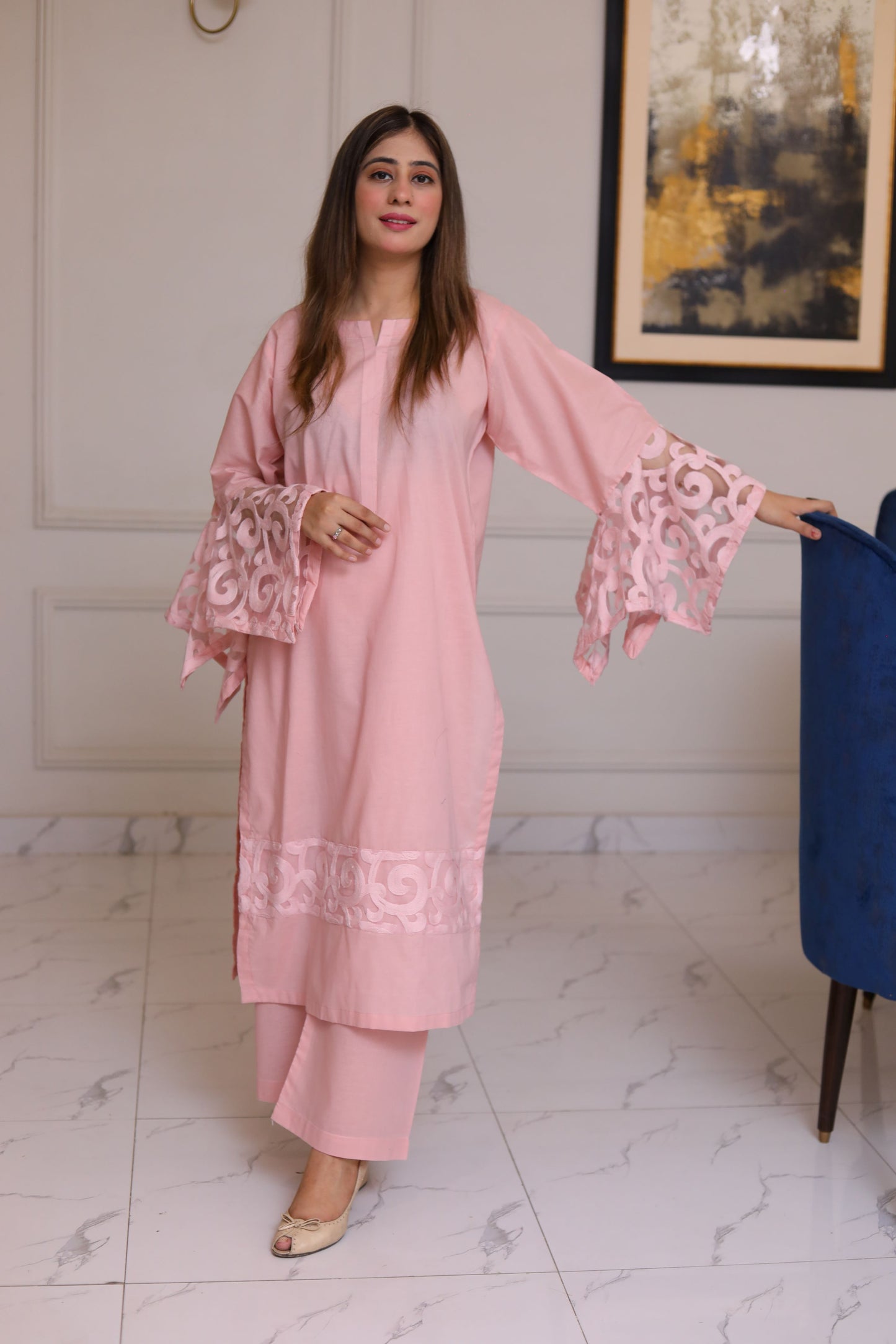 3 PIECE PEACHY PINK SUIT