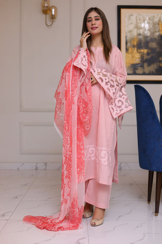 3 PIECE PEACHY PINK SUIT