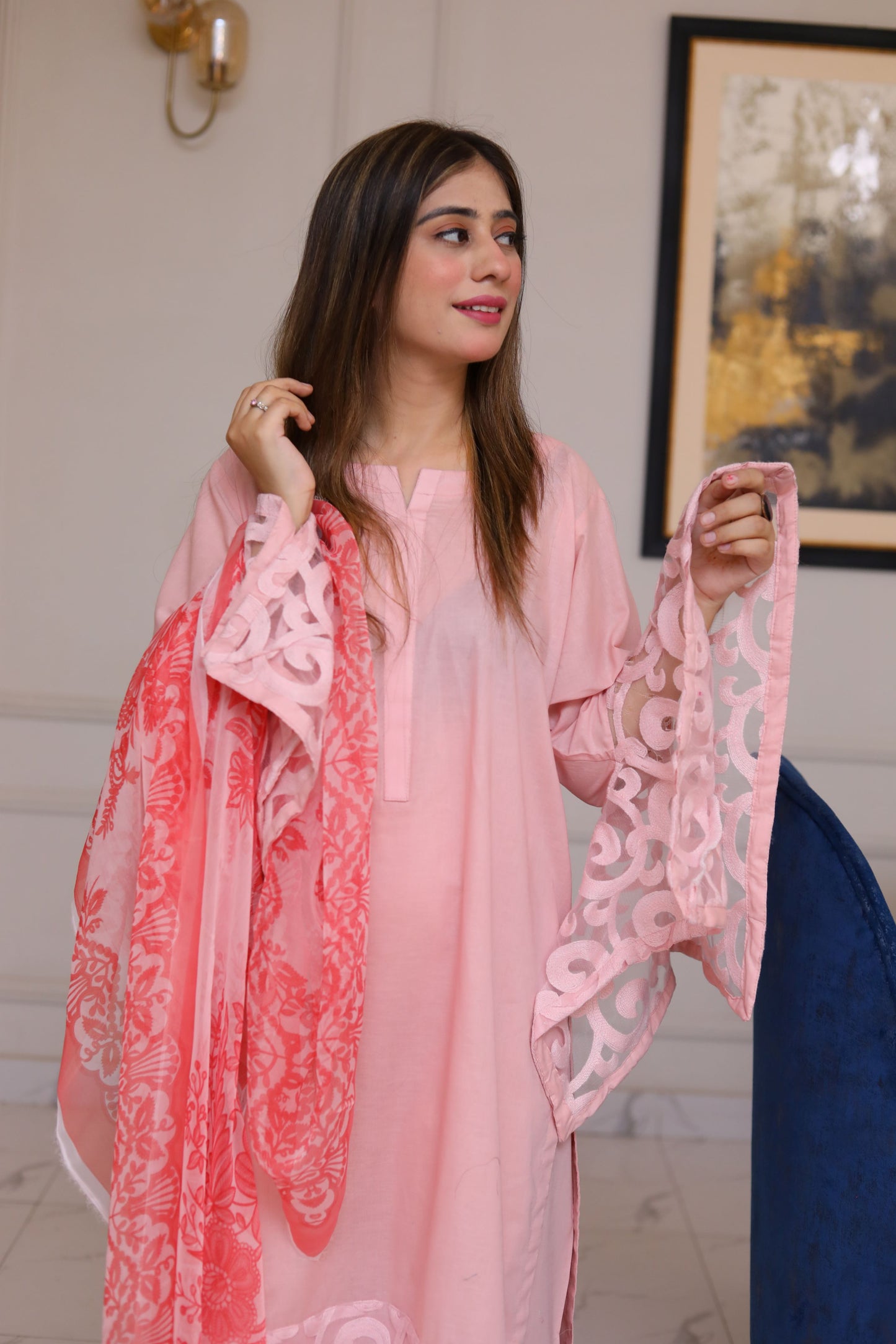 3 PIECE PEACHY PINK SUIT