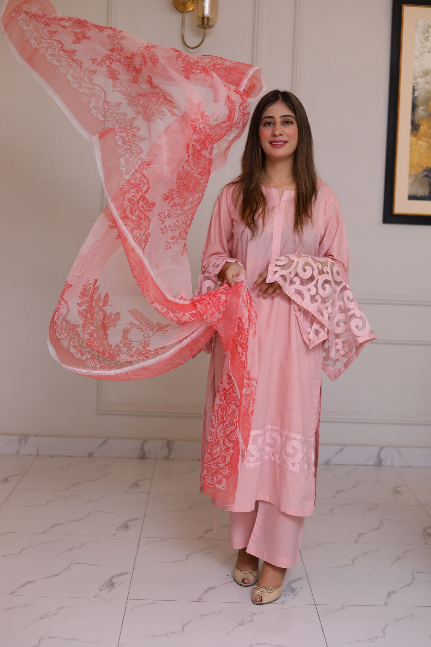 3 PIECE PEACHY PINK SUIT